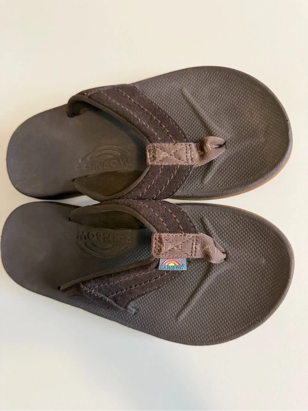 Men's 7 Dark Brown East Cape - Molded Rubber w/ Natural Suede Strap